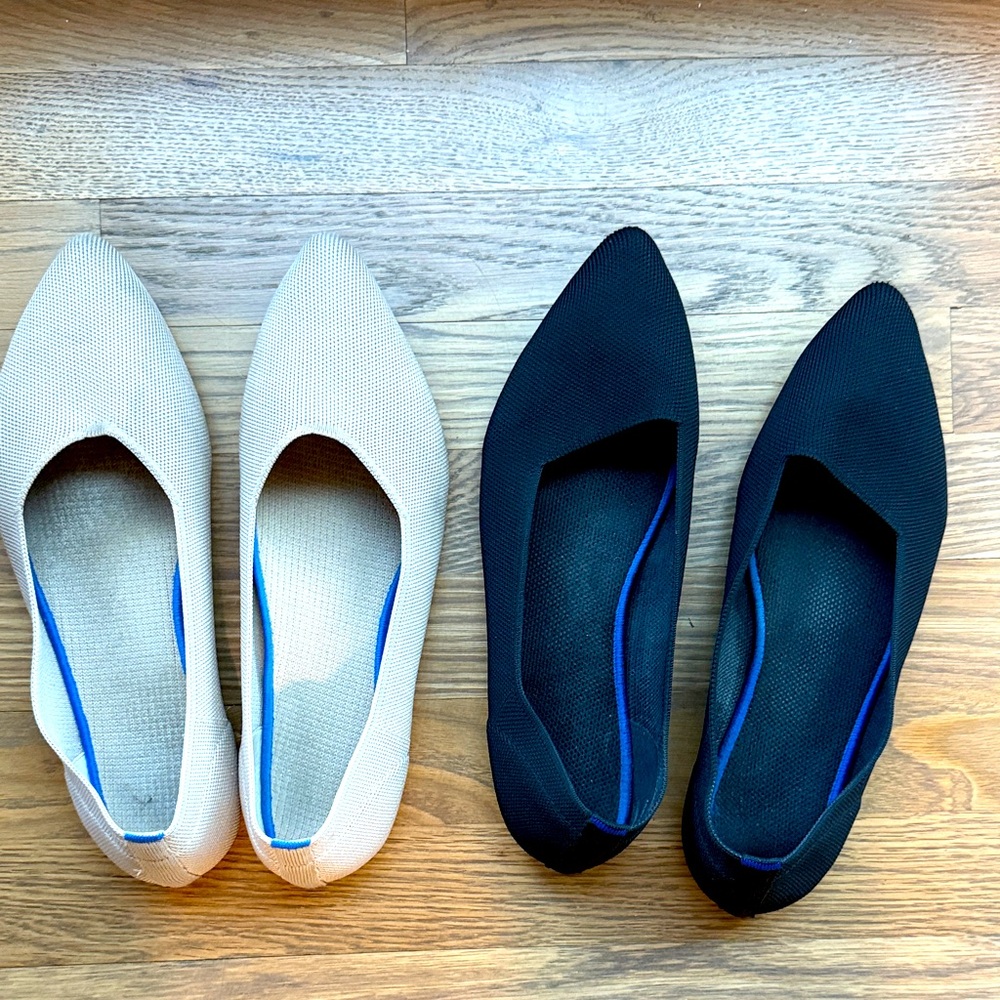 Amazon Women's Black and Beige Flats